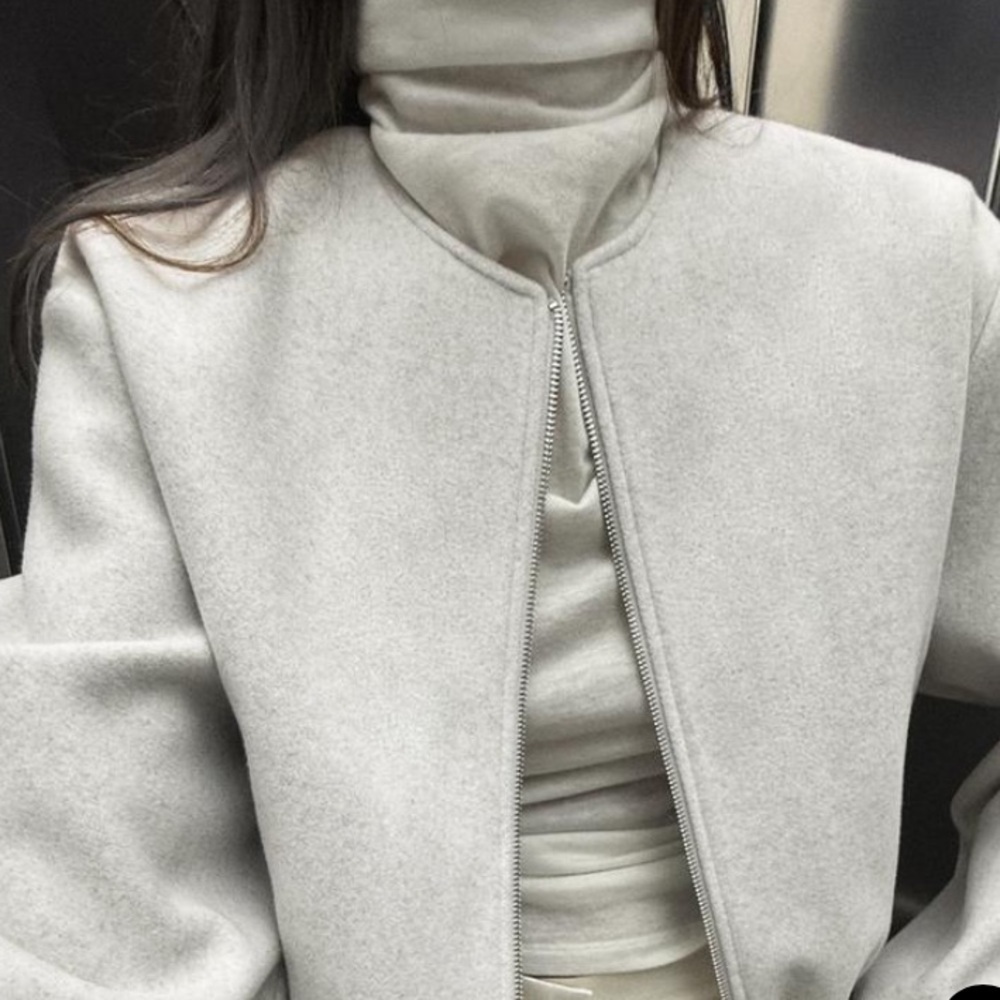 SOFT BOMBER JACKET ECRU